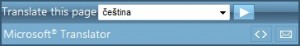 microsoft translator widget for websites